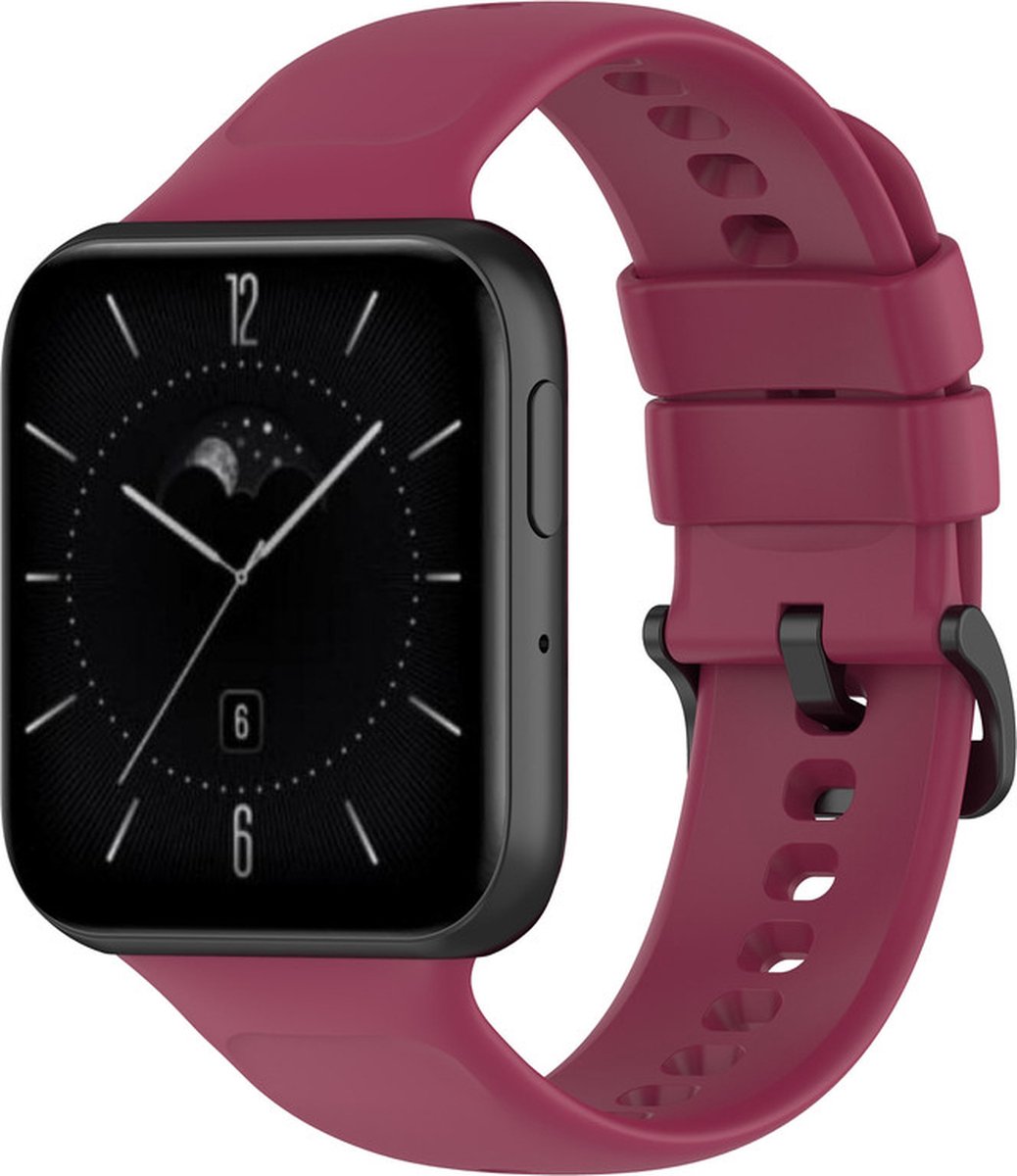 Siliconen bandje - geschikt voor OPPO Watch 3 - bordeauxrood