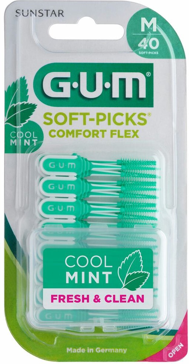 Bol.com 3x GUM Soft-Picks Comfort Flex Mint Medium 40 stuks aanbieding