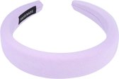 Bandeau Diadème Tissu Uni Épais Violet Headband Basic Rembourré