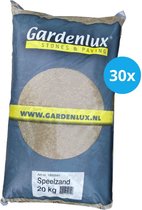Gardenlux Speelzand - Zandbakzand - Zand voor Zandbak - Gecertificeerd - Voordeelverpakking 30 x 20 kg