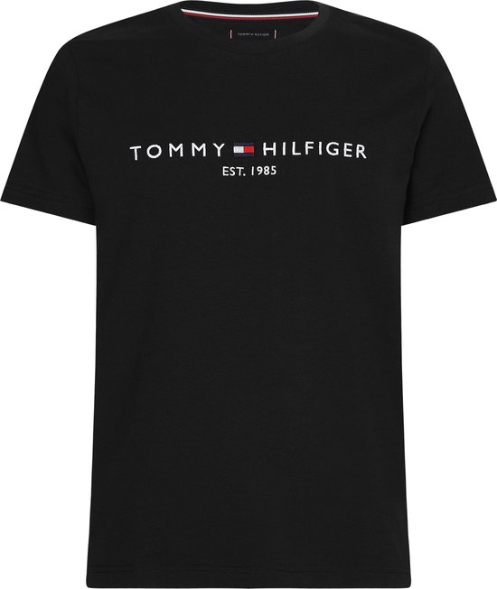 Tommy Hilfiger - Logo T-shirt Zwart - Heren - Maat M - Modern-fit