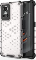 Mobigear Hoesje geschikt voor Realme GT Neo 3 Telefoonhoesje Hardcase | Mobigear Honeycomb Backcover Shockproof | Schokbestendig GT Neo 3 Telefoonhoesje | Anti Shock Proof - Wit