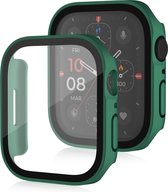 By Qubix Hard case 45mm - Groen - Geschikt voor Apple Watch 45mm hoesje - screenprotector - Bescherming iWatch - Bescherm hoesje