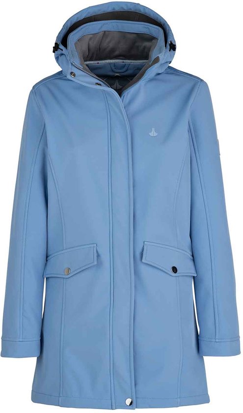 BJØRNSON Ylva Softshell Parka Tussenjas Winddicht Dames - Maat 46 - Korenblauw