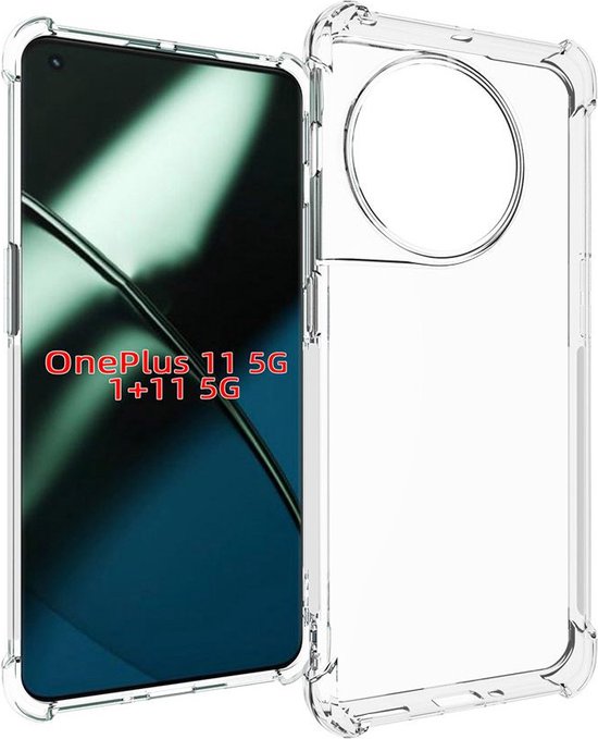 HAOYE Cover Antiurdo Per OnePlus 11, Doppio Strato TPU E Policarbonato, Protezione Militare, Colore Blu - 3