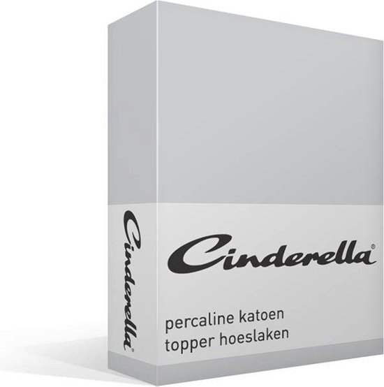Cinderella Weekend - Topper Hoeslaken (tot 15 cm) - Katoen - 200x220 cm - Lichtgrijs
