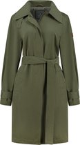 MGO Pippa Ladies Trenchcoat - Manteau long femme - Coupe-vent et imperméable - Vert olive - Taille L