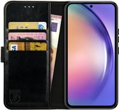 Rosso Element Book Case Wallet Hoesje Geschikt voor Samsung Galaxy A54 | Portemonnee | 3 Pasjes | Magneetsluiting | Stand Functie | Zwart