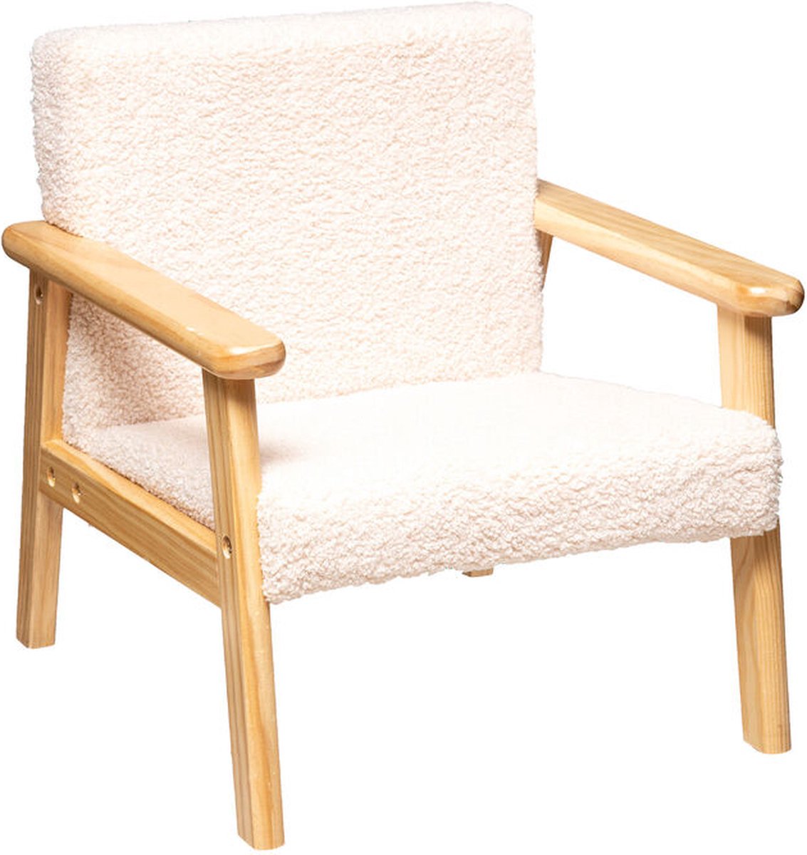 Kinderstoel met armleuningen 43x43x46 cm wit wit