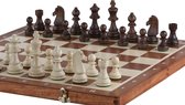 Jeu d'échecs de tournoi allemand complet avec échiquier et Pièces d'échecs Sunrise No - échiquier 48x48 et roi de 9 cm
