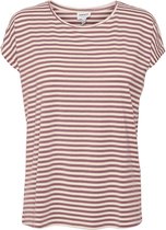 Vero Moda T-shirt Vmava Plain Ss Top Stripe Ga Jrs N 10284469 Nostalgia Rose/pristine Dames Maat - XL