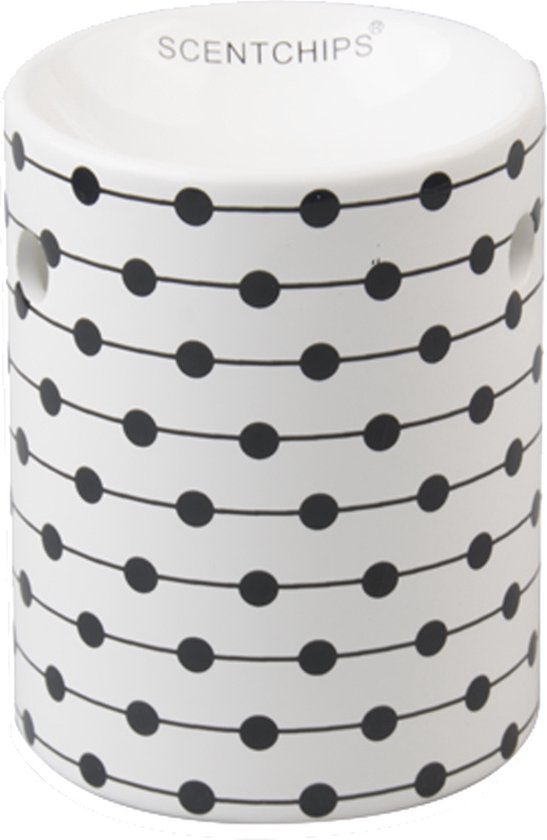 Scentchips® Black & White Dots Lijnen waxbrander geurbrander