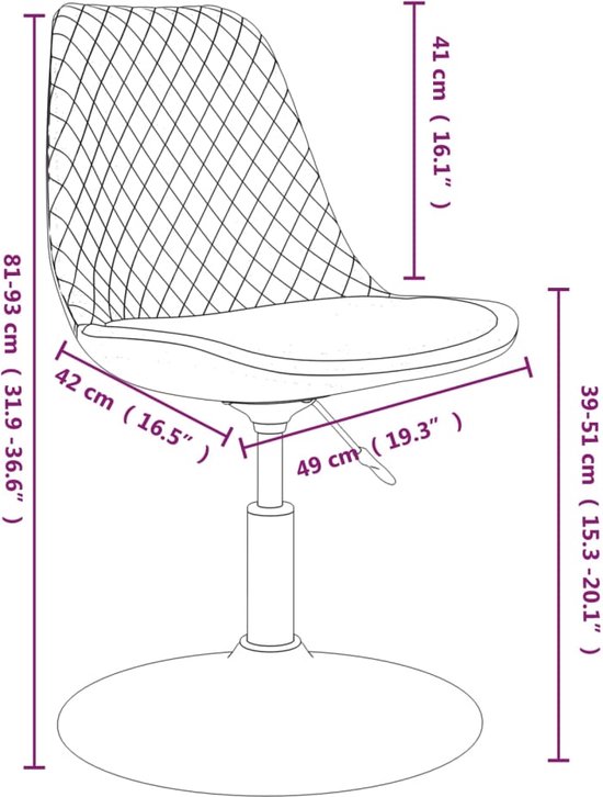 vidaXL Chaises de salle à manger rotatives 4 pcs Velours Rose - Chaise de salle à manger - Chaises de salle à manger - Chaise de salle à manger - Chaise