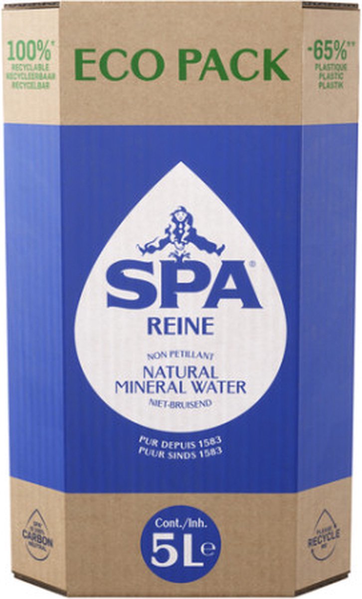 Spa Reine 5 litres BIB Eau minérale Pas pétillant ECOPACK 5 l bol