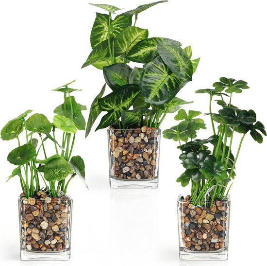 Belle Vous 2 Pak Artificiële Plastic Honing Boon Plantjes - Realistisch