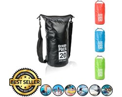 Waterdichte Tas - Dry bag - 20L - Ocean Pack - Dry Sack - Survival Outdoor Rugzak - Drybags - Boottas - Zeiltas -Zwart