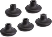 Officeworld Range® Stoelglijders, set van 5 in zwart, TÜV&GS getest, belastbaar tot 30kg p/glijder, pen diameter: Ø10mm