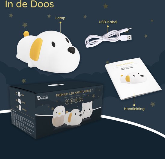 Mini hond nachtlampje van Winkee bestel je online bij