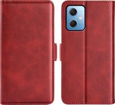 Xiaomi Redmi Note 12 5G Hoesje - MobyDefend Luxe Wallet Book Case (Sluiting Zijkant) - Rood - GSM Hoesje - Telefoonhoesje Geschikt Voor Xiaomi Redmi Note 12 5G