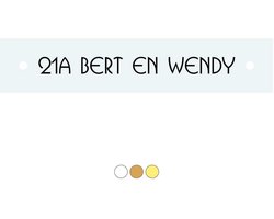 Kunststof naambord 100 x 20 mm