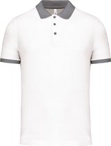 Herensportpolo 'Proact' met korte mouwen White/Sporty Grey - S