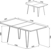 Table extensible Jiro 134/174 - chêne
