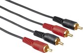 Hama Audio kabel, 2RCA plugs - 2RCA plugs, CINCH-CINCH,1.5m, 25 stuks