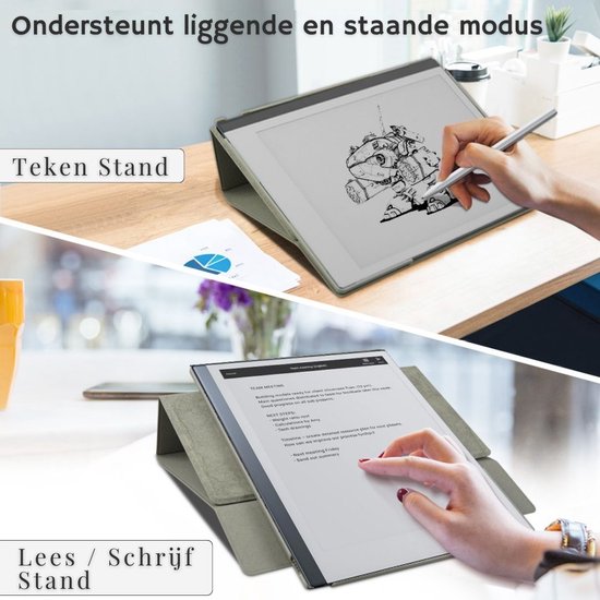 Raykon Hoes geschikt voor Remarkable 2 - Tablet Cover - Case - Grijs van Raykon — afbeelding 4