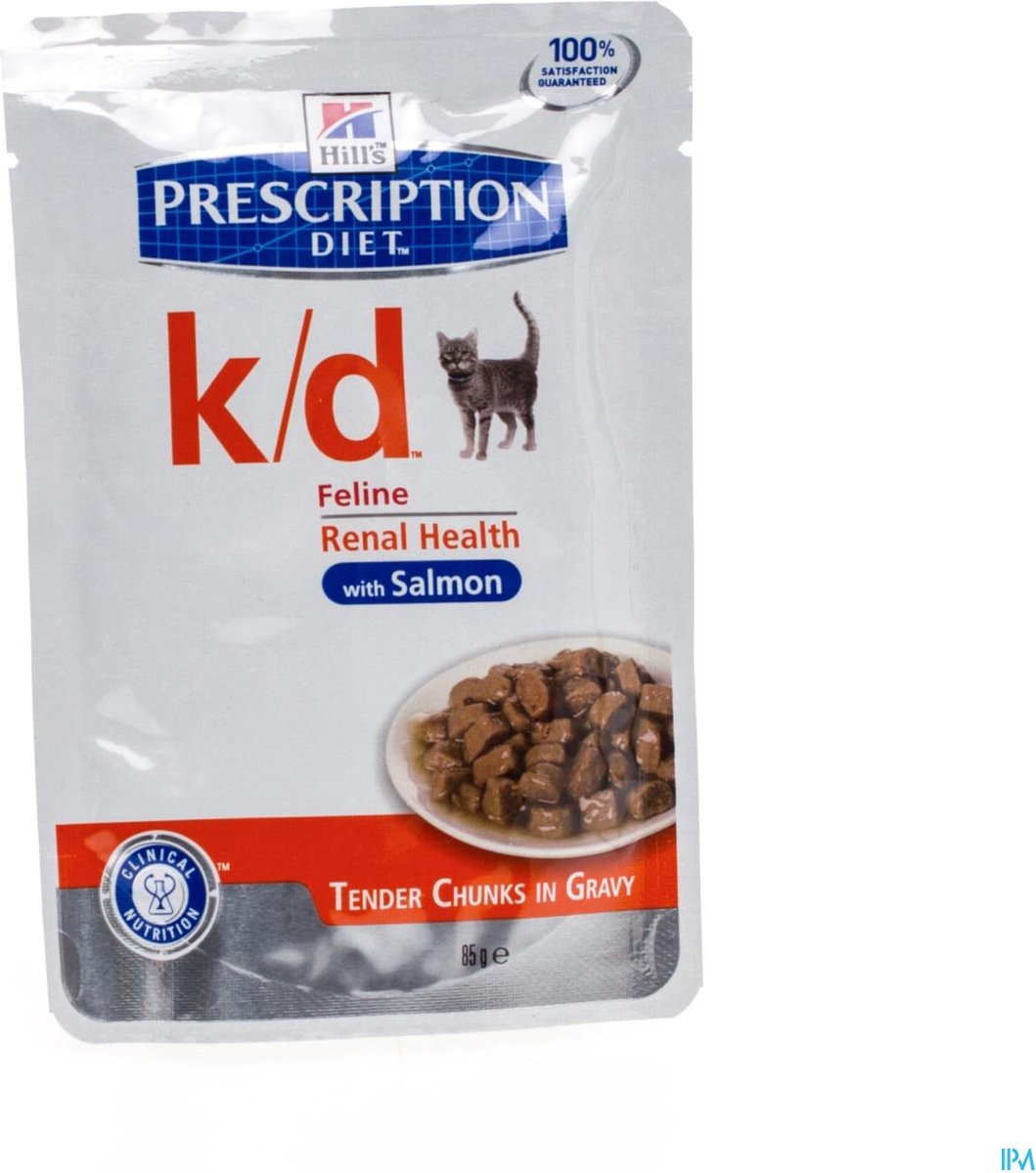 beddengoed bedrag galop Hill's Prescription Diet K/D - Renal Health - Zalm - Kattenvoer - 12 x 85 g  | bol.com