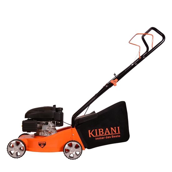 Kibani Benzine Grasmaaier - 94 cc / 2.1 pk 4-takt Motor – Maaibreedte 40 cm – 3 Instelbare Maaihoogtes - Incl. 40L Opvangbak