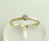 Geel gouden briljant geslepen diamanten ring