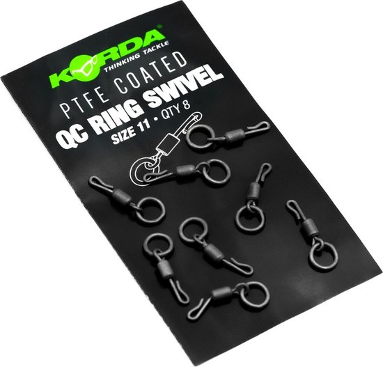 Korda PTFE QC Ring Swivel Size 11 - Wartels van Korda — afbeelding 4