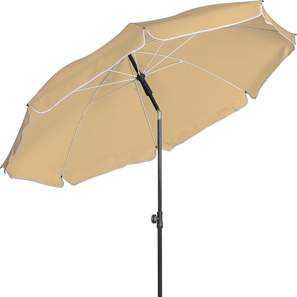 Outsunny Parasol De Plage Inclinable Octogonal 160 Cm Vert - Protection Anti-UV UPF50+ Avec Mât Démontable Et Sac De Transport