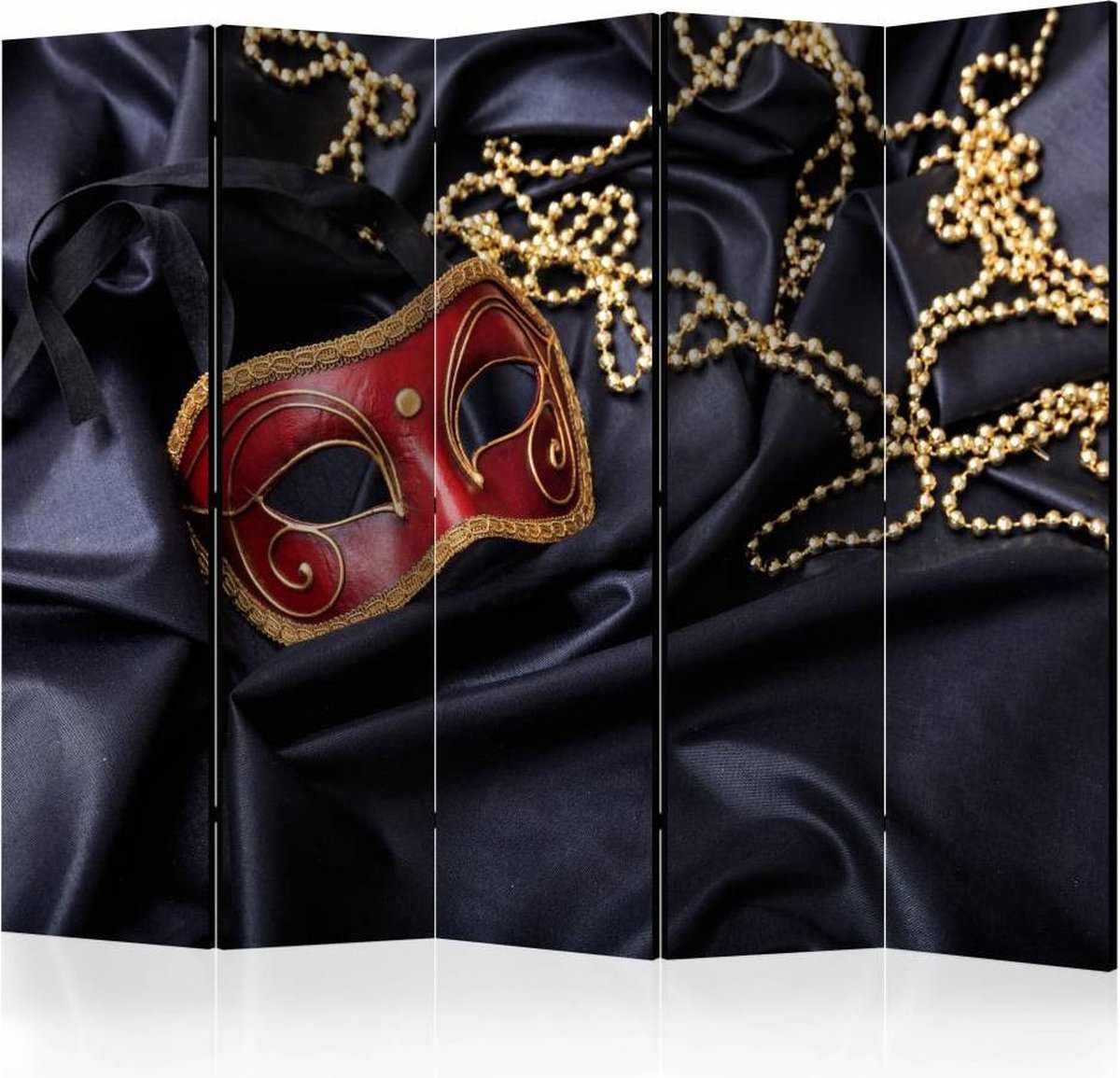Vouwscherm / Kamerscherm - Carnaval 225x172cm , gemonteerd geleverd, dubbelzijdig geprint