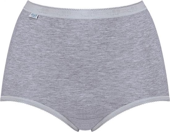 Grijze gemêleerde maxi slip met decoratieve tailleband en randen.