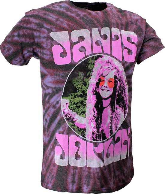 Janis Joplin Pink Shades Dip Dye T-Shirt - Officiële Merchandise - POPMERCH