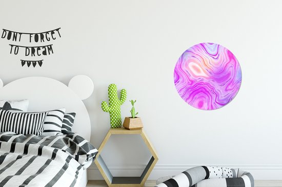 WallCircle - Décoration chambre esthétique - Ados - Wall Circle - Wall Circle Indoor - Agate - Géode - Rose - Natuursteen - 30x30 cm - Décoration murale - Peintures Ronds