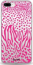 Casetastic Apple iPhone 7 Plus / iPhone 8 Plus Hoesje - Softcover Hoesje met Design - Safari Pink Print