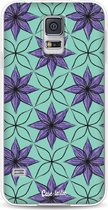 Casetastic Samsung Galaxy S5 / Galaxy S5 Plus / Galaxy S5 Neo Hoesje - Softcover Hoesje met Design - Statement Flowers Purple Print