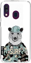 Casetastic Samsung Galaxy A40 (2019) Hoesje - Softcover Hoesje met Design - Surf Bear Print