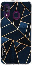 Casetastic Samsung Galaxy A40 (2019) Hoesje - Softcover Hoesje met Design - Navy Stone Print