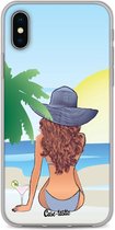 Casetastic Apple iPhone X / iPhone XS Hoesje - Softcover Hoesje met Design - BFF Sunset Brunette Print