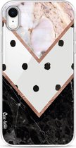 Casetastic Apple iPhone XR Hoesje - Softcover Hoesje met Design - Mix of Marbles Print