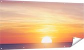 Gards Tuinposter Zonsondergang op de Zee - 160x80 cm - Tuindoek - Tuindecoratie - Wanddecoratie buiten - Tuinschilderij
