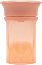 Difrax Gobelet à 360 degrés 250 ml - Anti-déversement - Peach/ Rose - 1 pièce