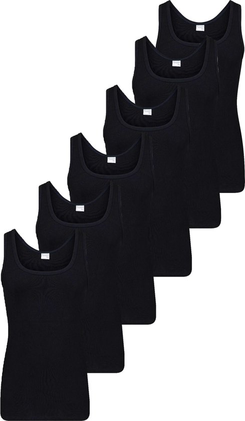 Beeren 6 stuks heren hemden - singlet zwart - XL