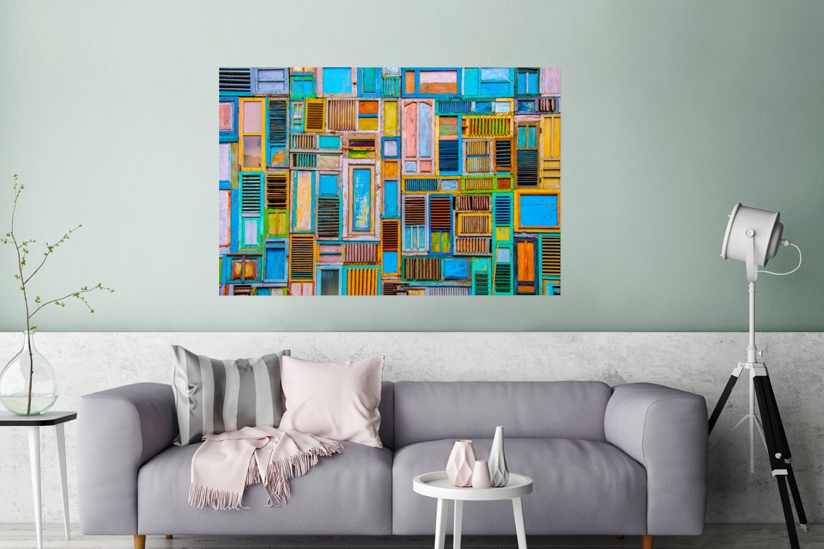 Deuren - Blauw - Abstract - Architectuur - Neon