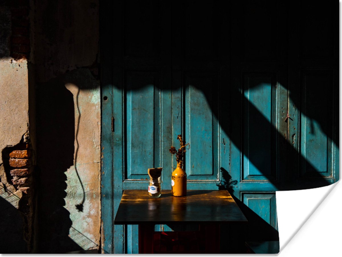 Deur - Blauw - Architectuur - Vaas