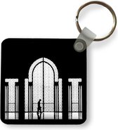 Porte-clés - Cadeaux à distribuer - Zwart - Wit - Fenêtre - Homme - Plastique