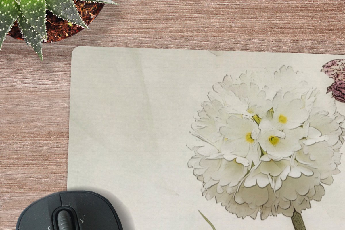 Muismat XXL 120x80 cm - Bureau onderlegger - Bureau mat Bloemen - Lente - Tuin - Stilleven - Bureaumat - Gaming mousepad xl - Bureaulegger groot - Computer deskmat